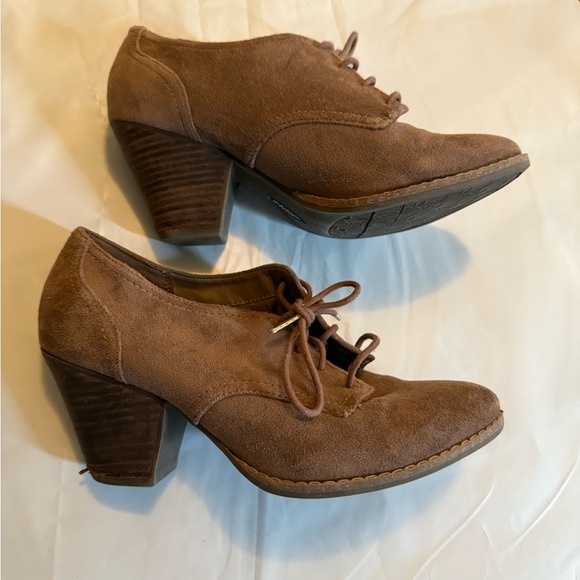 Dr. Scholl's "Cheer" Women's Size 6 Brown Faux Suede Lace Up Ankle Booties Shoes - Picture 4 of 7